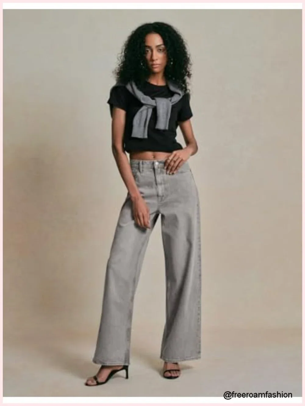 Wide Leg Baggy Jeans High Waisted with Adjustable Waistband Y2K Denim Pants